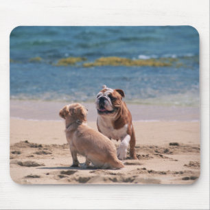 Hund von Sandy-Strand Mousepad