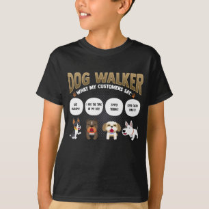 Hund Walker Funny Hund Wanderpet Sitter Geschenk T-Shirt