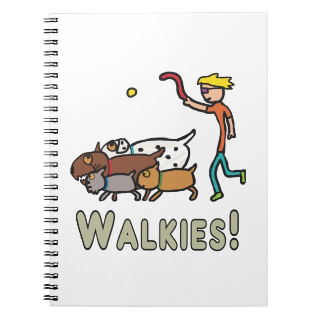 Hund Walking Notizblock (Vorderseite)