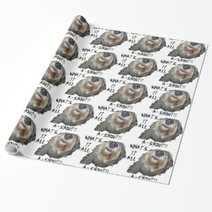 Hund "WAS IST DAS ALLES A-SCHNEE?" Geschenkpapier
