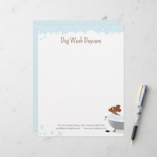 Hund Wash Daycare Whimsical Niedlich Funny Letterh Briefbogen