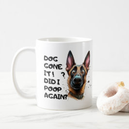 Hund weg! Habe ich wieder gepoppt? Lustiger Schäfe Kaffeetasse