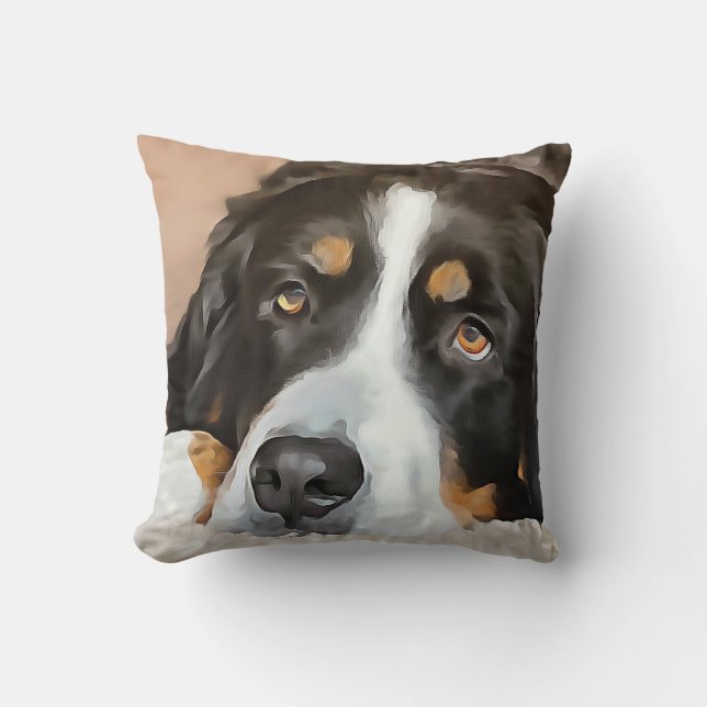 Hund, weiblicher Hund, Berner Hund Kissen (Vorderseite)