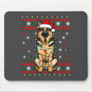 Hund Weihnachten, Deutscher Schäferhund Weihnachts Mousepad