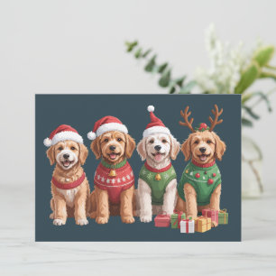 Hund Weihnachten Goldendoodle Weihnachtsweih Hund 