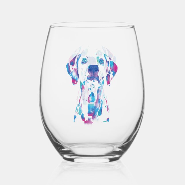 Hund Weinglas Ohne Stiel (Vorderseite)