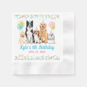 Hund Welpe Paw-ty Geburtstag Serviette