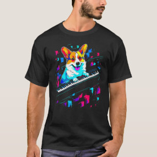 Hund Welsh Corgi Klavier T-Shirt