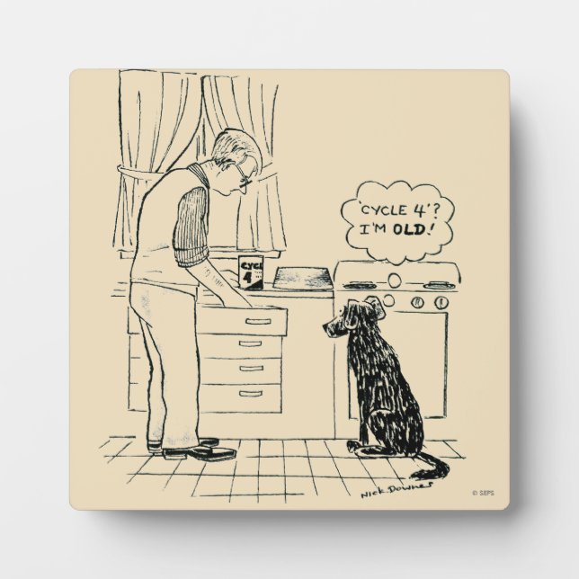 Hund wird älter fotoplatte (Vorderseite)