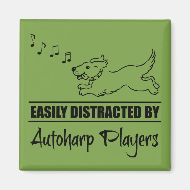Hund wird von Autoharp-Spielern leicht abgelenkt Magnet (Vorne)