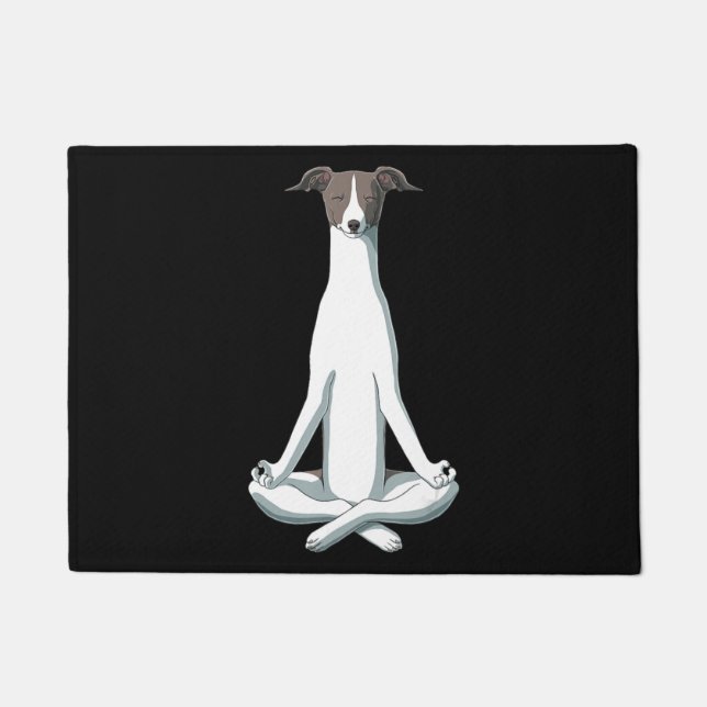 Hund| Yoga Italia Greyhound Fußmatte (Vorderseite)