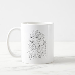 Hund zeichnet Kaffeetasse Cockapoo