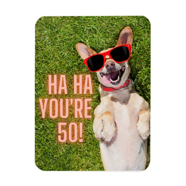 Hund zum 50. Geburtstag Magnet (Vertikal)