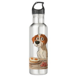 Hund zum Frühstück Edelstahlflasche