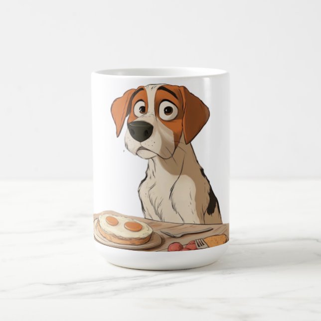 Hund zum Frühstück Kaffeetasse (Mittel)