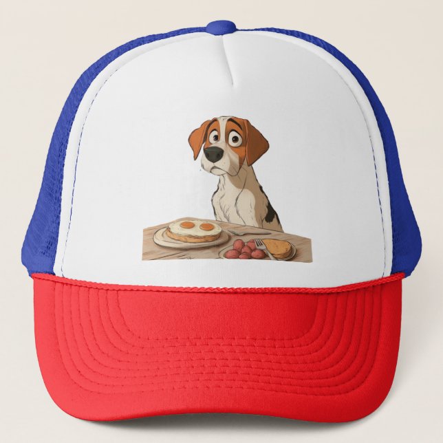 Hund zum Frühstück Truckerkappe (Vorderseite)