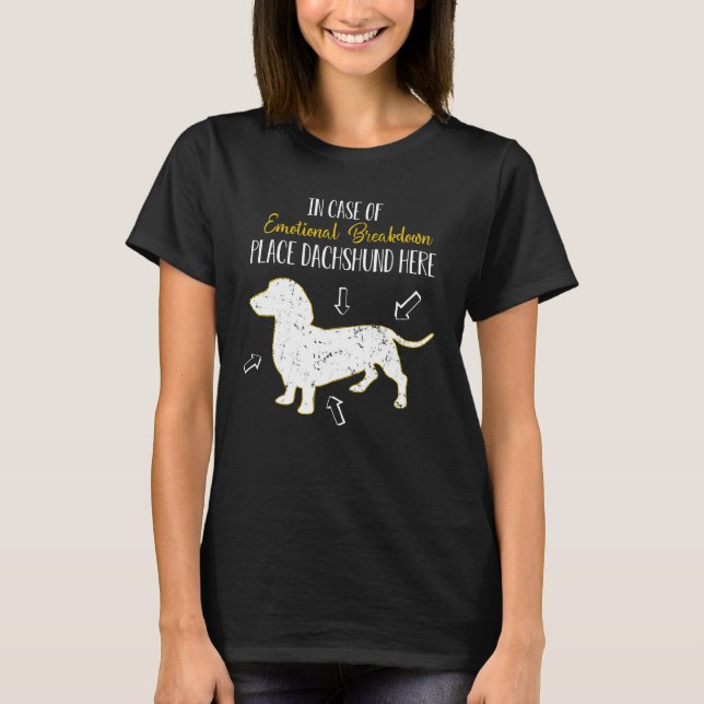 Hund zur Dackel der emotionalen Unterstützung Dack T-Shirt (Vorderseite)