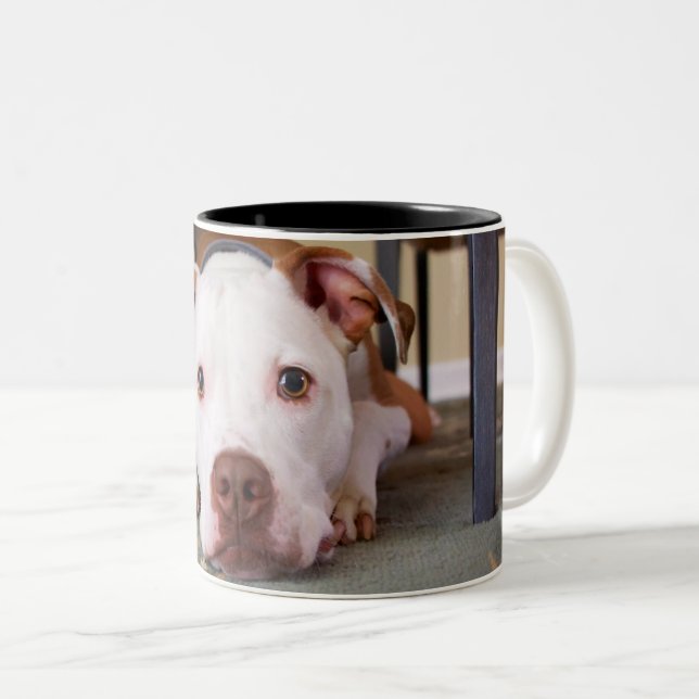 Hund Zweifarbige Tasse (VorderseiteRechts)