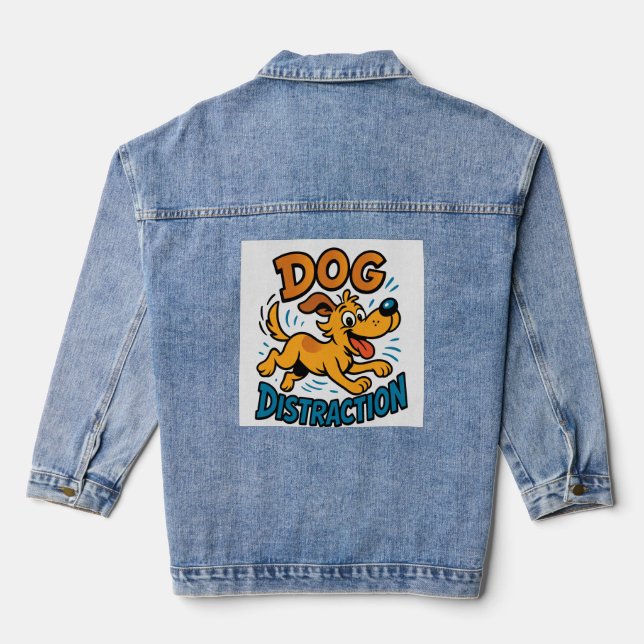 Hundablenkung Jeansjacke (Rückseite)