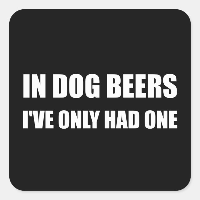 Hundbier Quadratischer Aufkleber (Vorderseite)