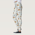 Hündchen-Aquarell-Muster Leggings<br><div class="desc">Niedliche Hundemuster-Leggings für Hundeliebhaber. Diese Hunde waren mit Aquarell handgemalt.</div>