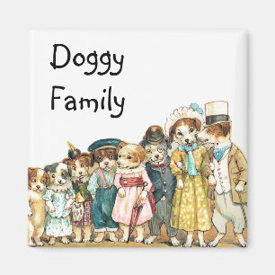 Hündchen-Familie Magnet