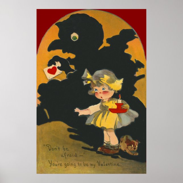 Hündchen-Hunde-Monster Valentine Poster (Vorne)