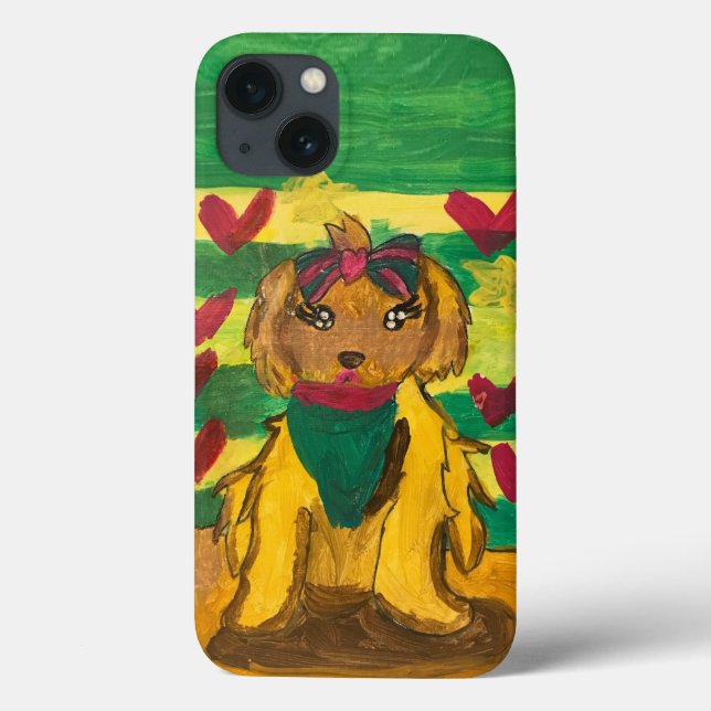 Hundchen "Kunst von Kindern"  Case-Mate iPhone Hülle (Rückseite)