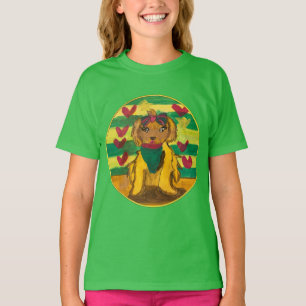 Hündchen "Kunst von Kindern" T-Shirt