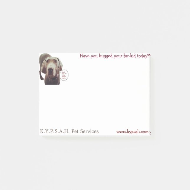 Hündchen-Post-Itanmerkungen Post-it Klebezettel (Vorderseite)