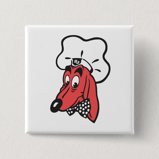 HÜNDCHEN-RESTAURANT Logo-Magnet Button (Vorderseite)