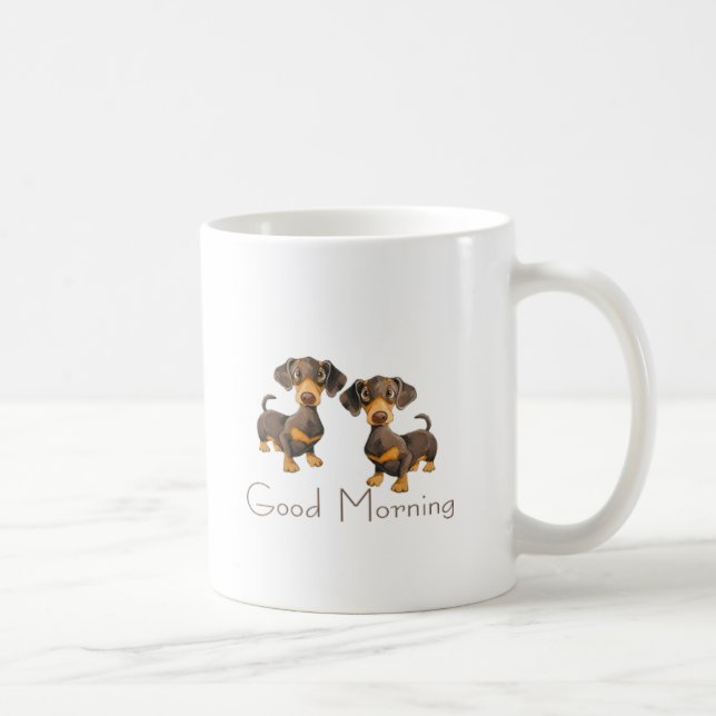 Hündchenmorgen Kaffeetasse (Rechts)