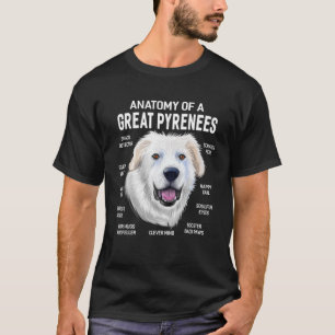 Hunde 365 Anatomie einer großen Pyrenäen Hund Funn T-Shirt