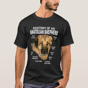 Hunde 365 Anatomie eines anatolischen Schäferhunde T-Shirt