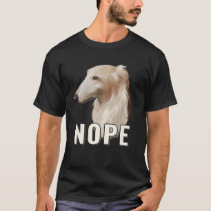 Hunde 365 Nope Lazy Borzoi Funny Dog Lover Haustie T-Shirt