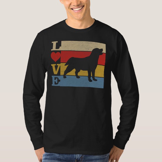 Hunde 365 Retro Liebe Labrador Retriever Dog Vinta T-Shirt (Vorderseite)