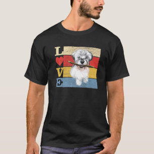 Hunde 365 Retro Liebe Miniatur Schnauzer Dog Vinta T-Shirt