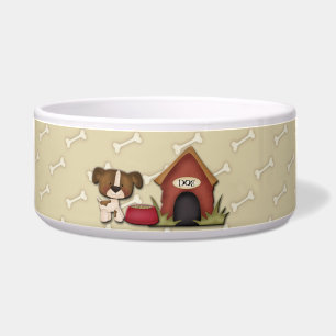 HUNDE - 3 hungrige Welpen Napf