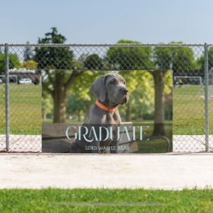 Hunde-Abschlussfeier Einladung Haustier-Foto Babyb Banner