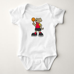 Hunde als Basketballspieler mit Basketball Baby Strampler