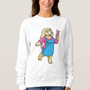 Hunde als Friseur mit Kamm Sweatshirt