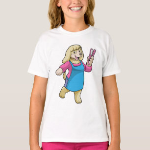 Hunde als Friseur mit Kamm T-Shirt