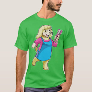 Hunde als Friseur mit Kamm T-Shirt
