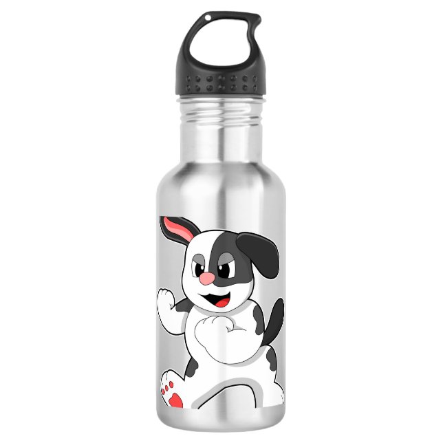 Hunde als Kämpfer Edelstahlflasche (Vorderseite)
