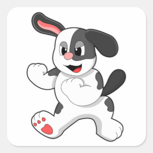 Hunde als Kämpfer Quadratischer Aufkleber