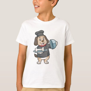 Hunde als Koch mit Platter & Knochen T-Shirt