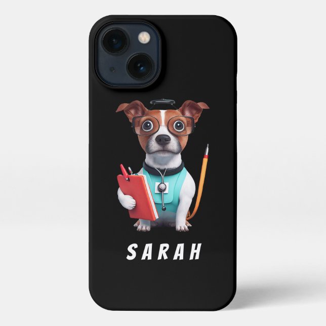 Hunde als Krankenschwester, Hunde tragen Krankensc iPhone Hülle (Rückseite)