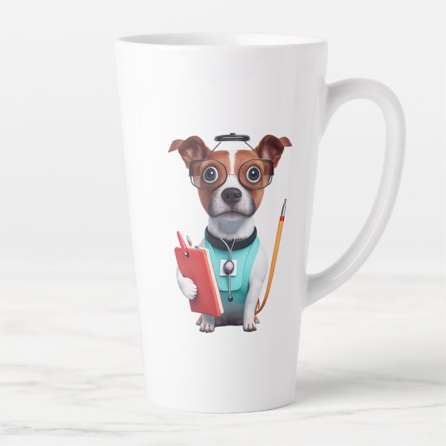 Hunde als Krankenschwester, Hunde tragen Krankensc Milchtasse (Rechts)