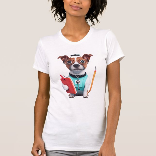 Hunde als Krankenschwester, Hunde tragen Krankensc T-Shirt (Vorderseite)