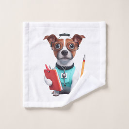 Hunde als Krankenschwester, Hunde tragen Krankensc Waschlappen